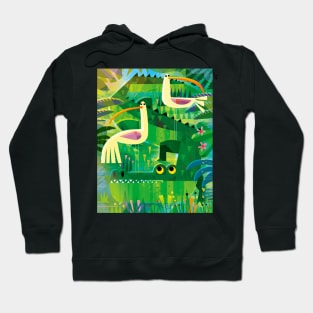 Croc and birds Hoodie